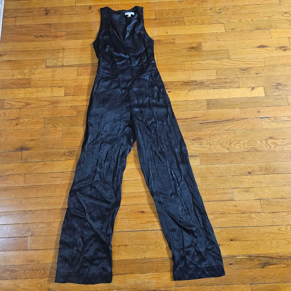 Other Stories Black Satin Jumpsuit Size 2